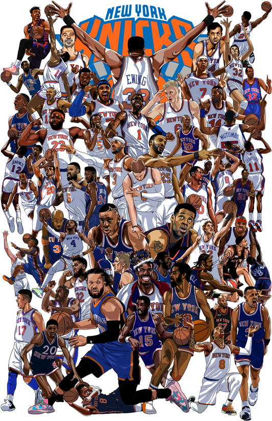 All-Time Knicks Illustration 11x17